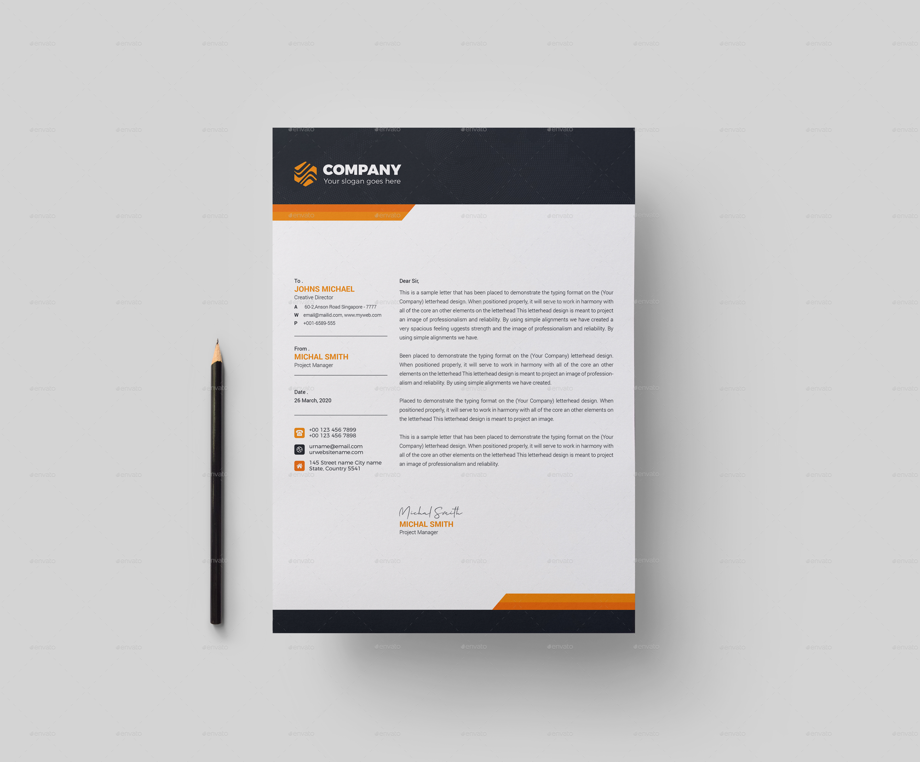 Letterhead Template, Print Templates GraphicRiver